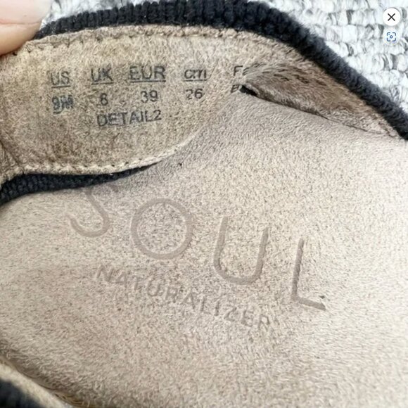 SOUL Naturalizer Details 2 black raffia platform ankle strap flat sandals 9 - Picture 8 of 10